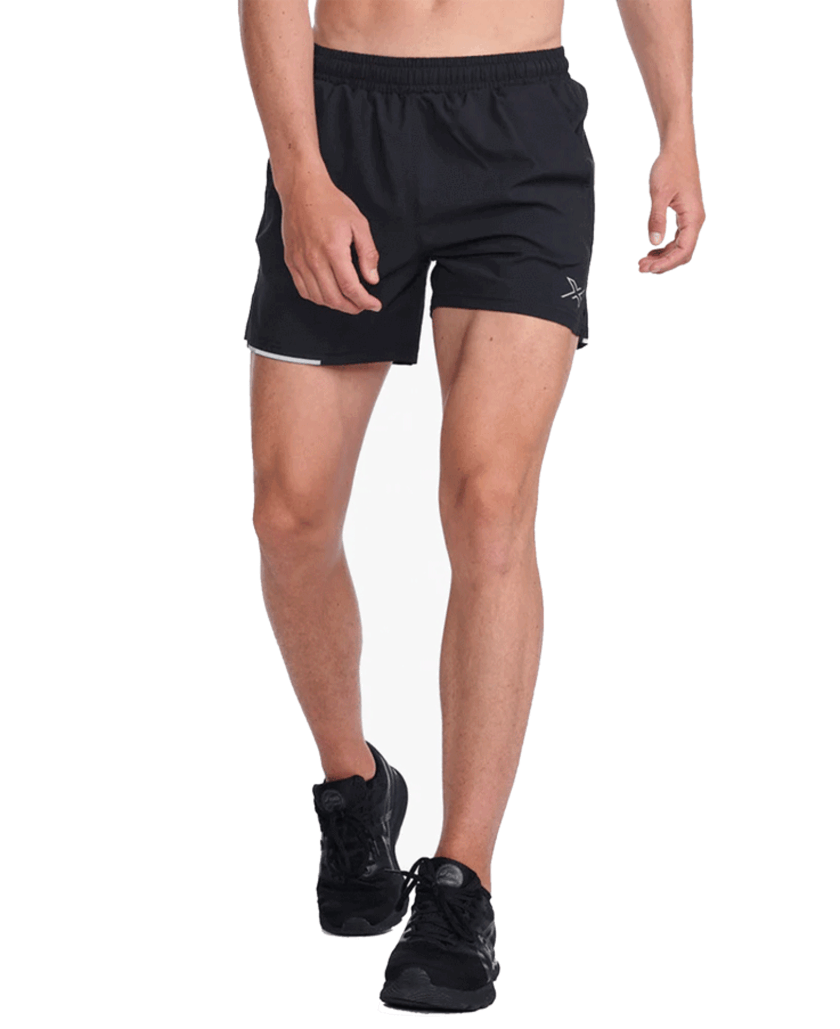 Aero 5 Inch Shorts M´S Black/Silver Reflective