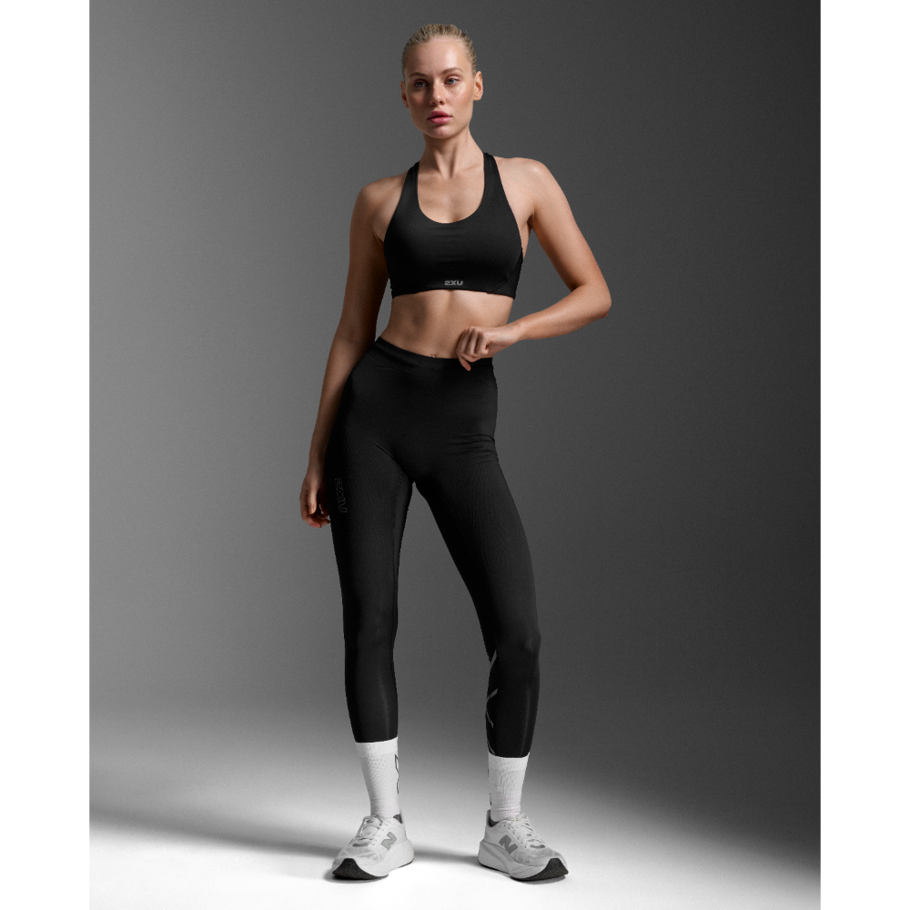 Light Speed React Hi-Rise Compression Tights Black/ Black Reflective