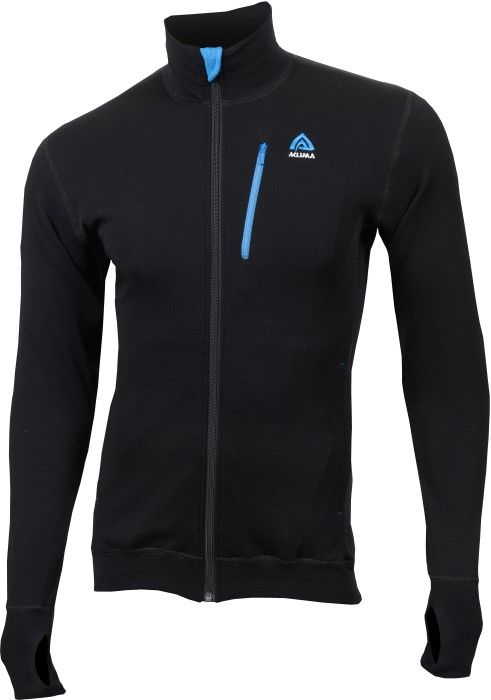 DoubleWool Jacket Herre Jet Black/Tornado/Brilliant Blue