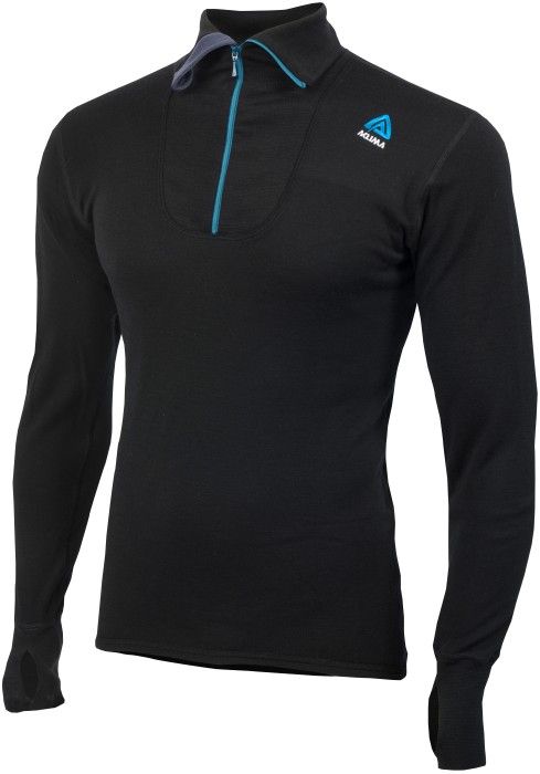 DoubleWool Polo skjorte Zip Man Jet Black