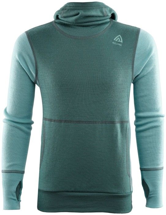 Kids WarmWool Hood Sweater North Atlantic / Reef Waters