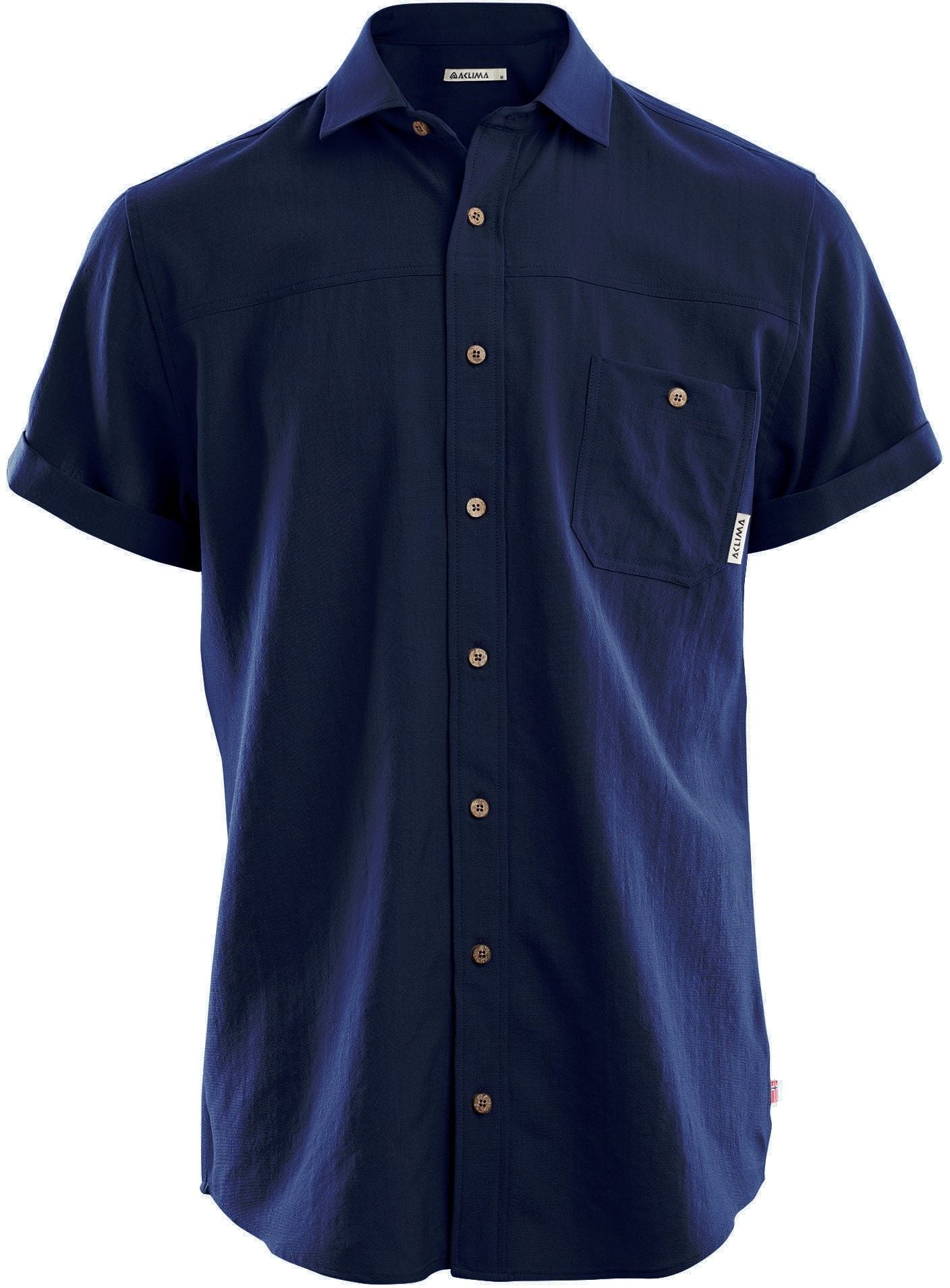 LeisureWool Short Sleeve Shirt Man Navy Blazer