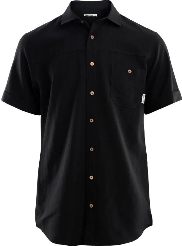 LeisureWool Short Sleeve Shirt Men Jet Black