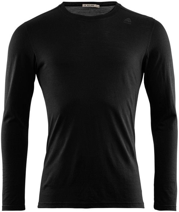 M's LightWool Undershirt Long Jet Black