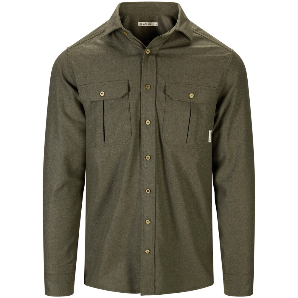 M's Reborn Woolshirt Forest Melange