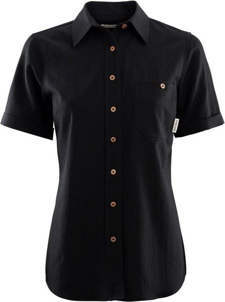 W's LeisureWool Short Sleeve Shirt Jet Black
