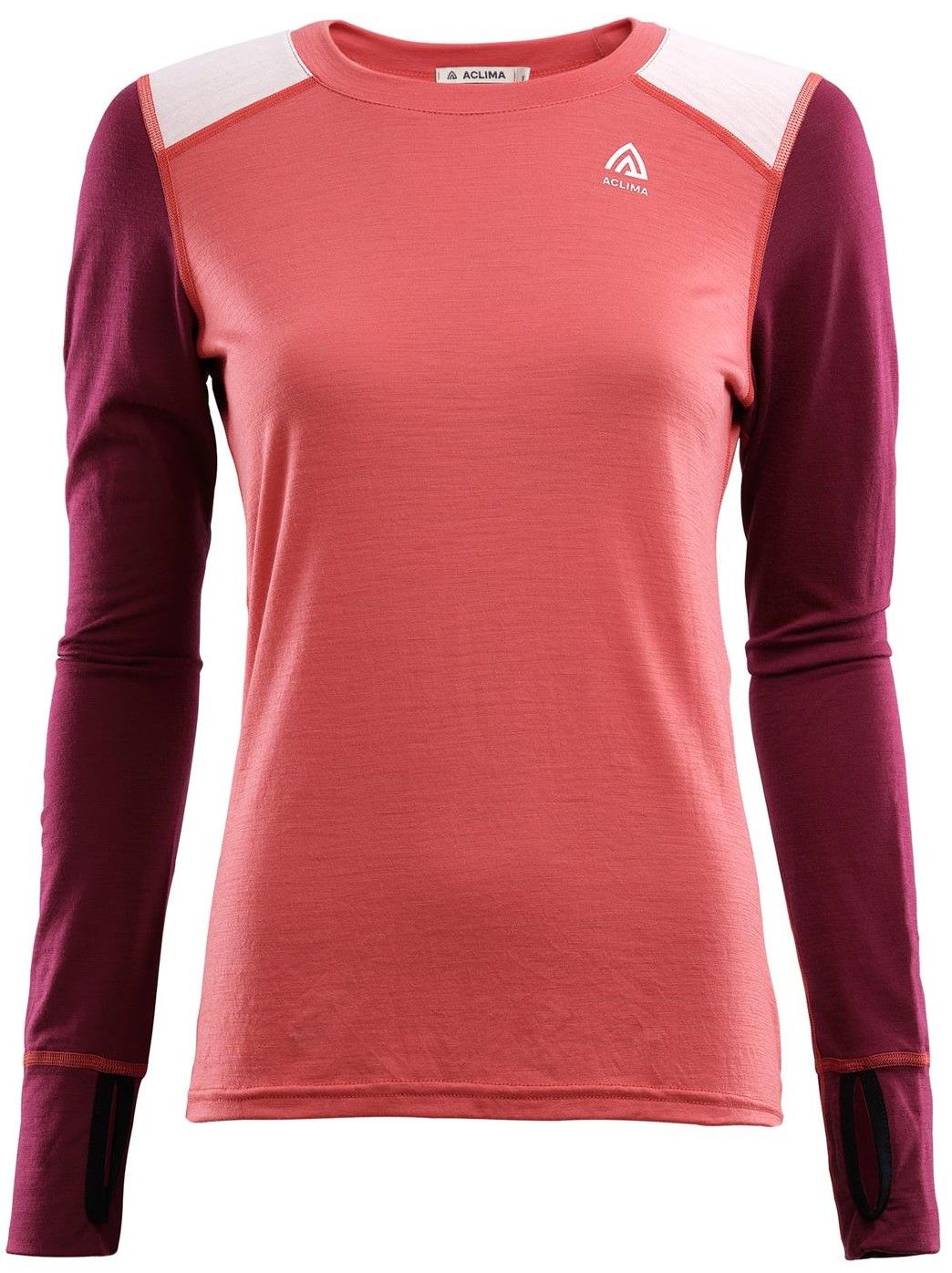 W's Lightwool Reinforced Crewneck Baked Apple/Zinfandel/Nature