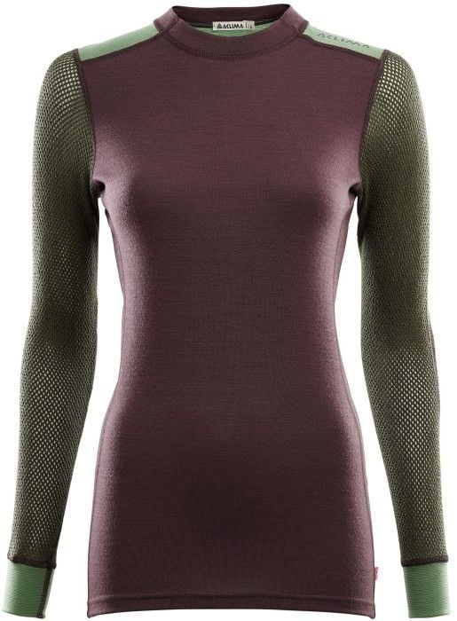 W's WoolNet Hybrid Crewneck Fudge/Dill/Olive Night