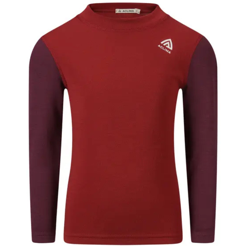 Warmwool Crew Neck Kids Red Dahlia/Fig