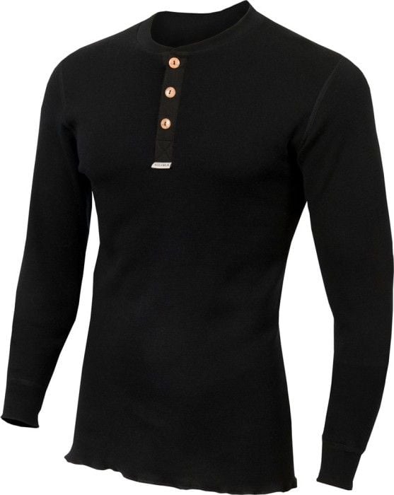 WarmWool Granddad Shirt Man Jet Black