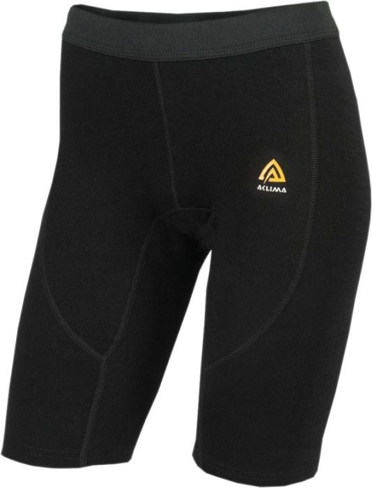 WarmWool Shorts Long Woman Jet Black