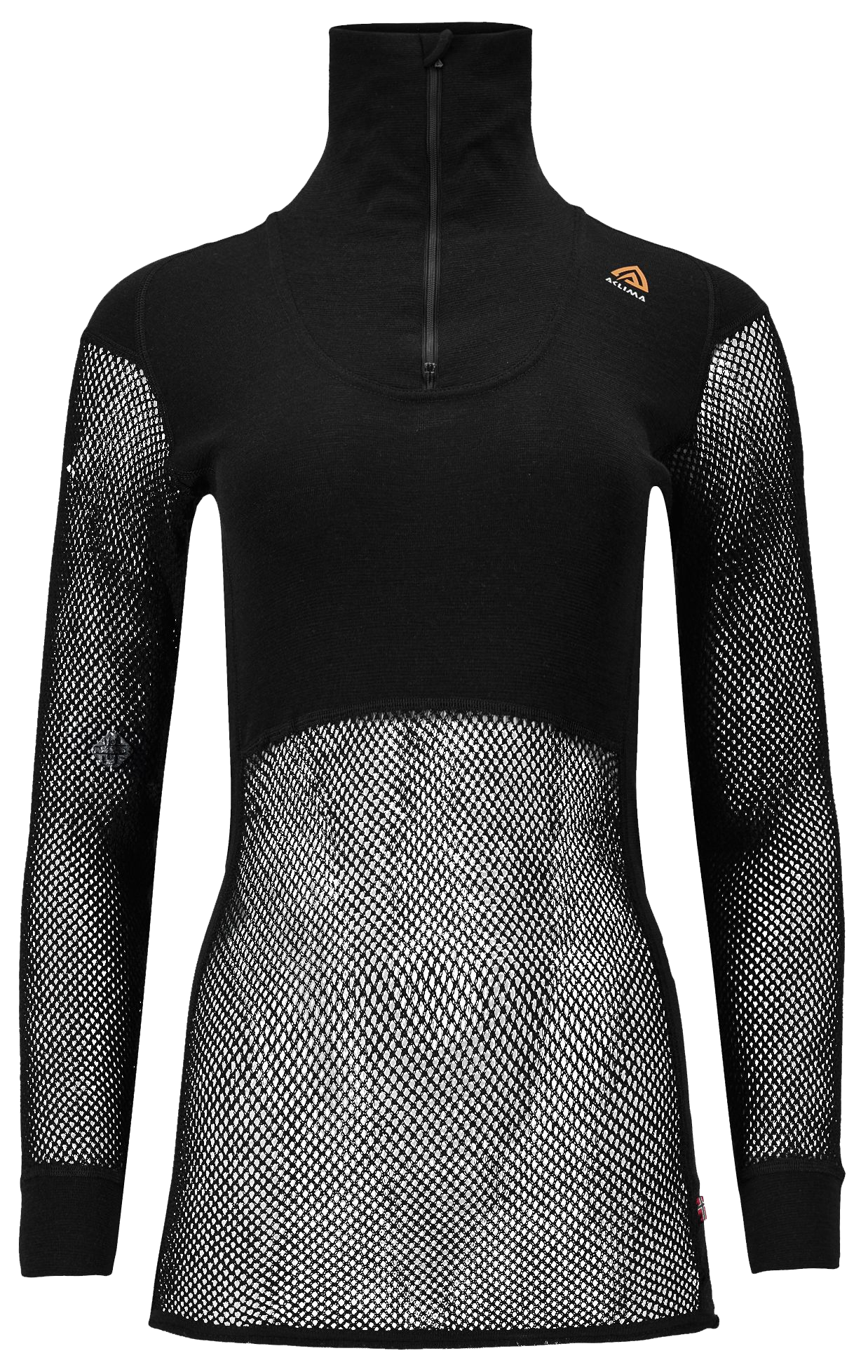 WoolNet Polo Shirt with Zip Woman Jet Black