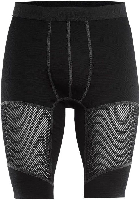 WoolNet Shorts Long Man Jet Black