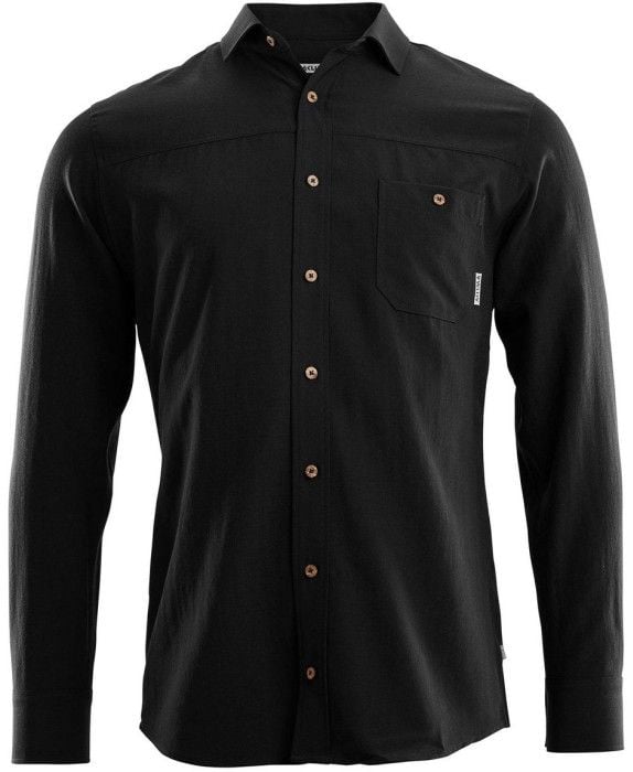 Woven Wool Shirt Jet Black