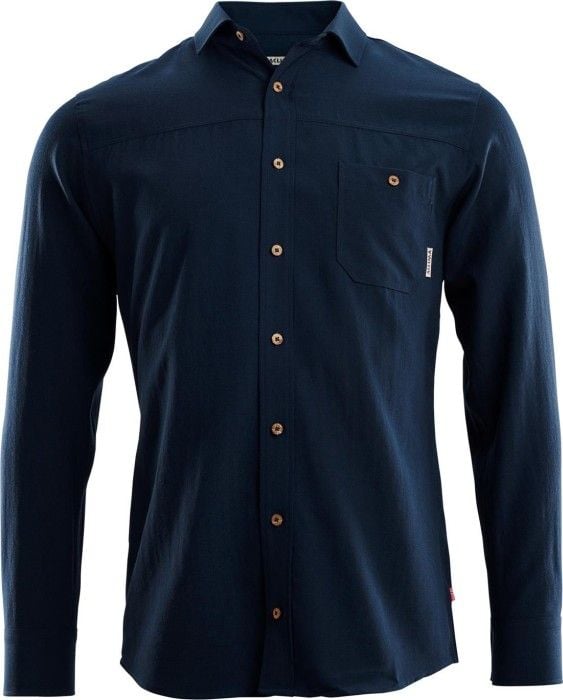 Woven Wool Shirt Man Navy Blazer