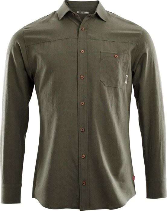 Woven Wool Shirt Man Ranger Green