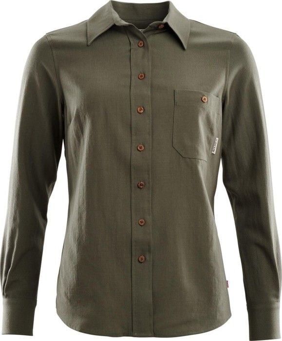 Woven Wool Shirt Woman Ranger Green