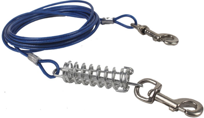 Tie Out Cabel with Spring 4