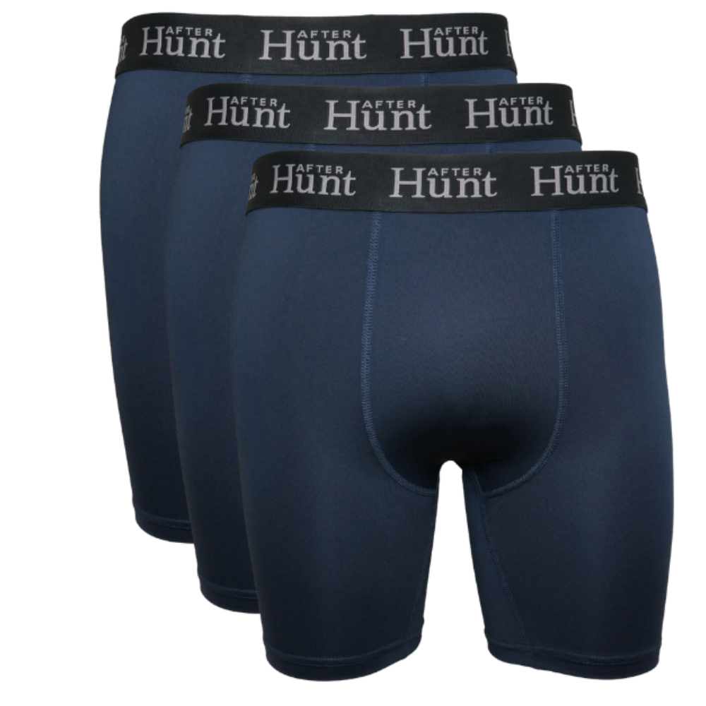Mens Boxer Underwear Long 2-pack Dark Blue