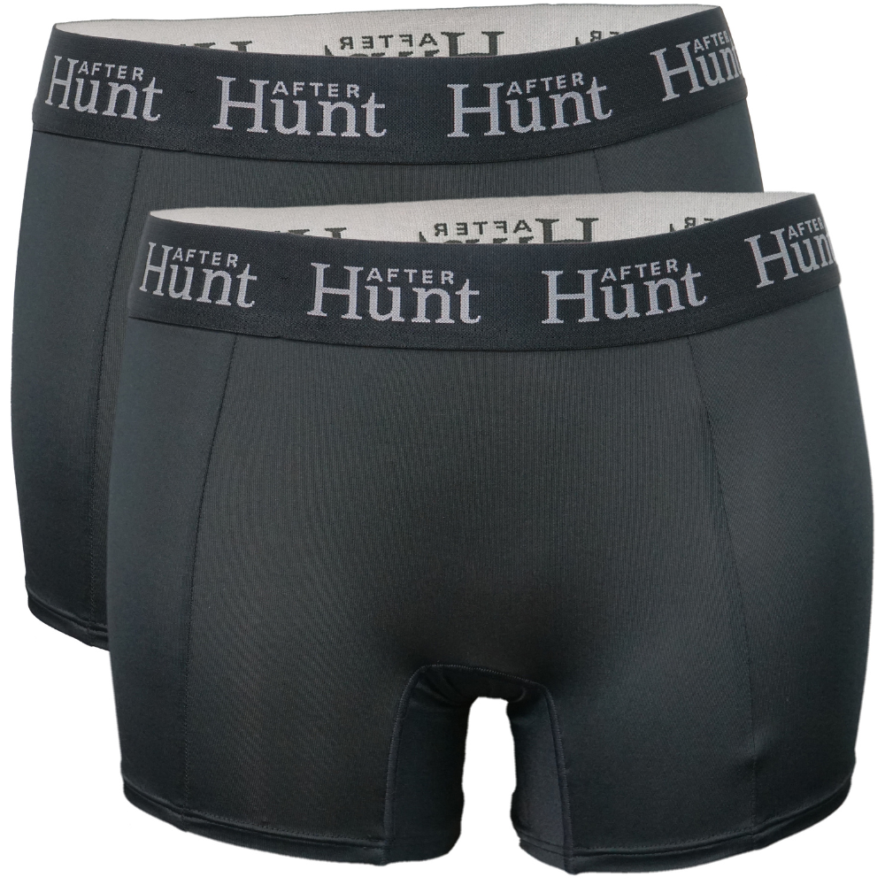 Womens Boxer Underwear Long 2-pack Black