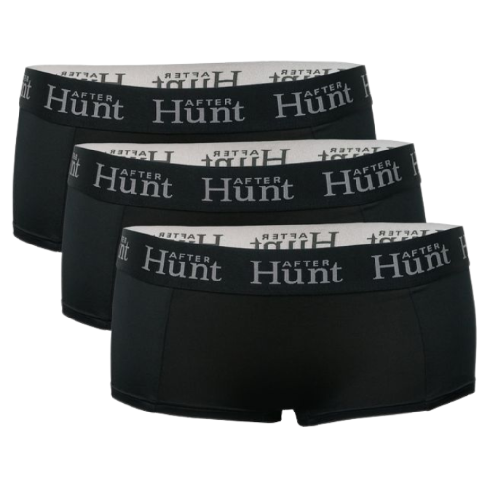 Womens Boxer Underwear Short 3-pack Black