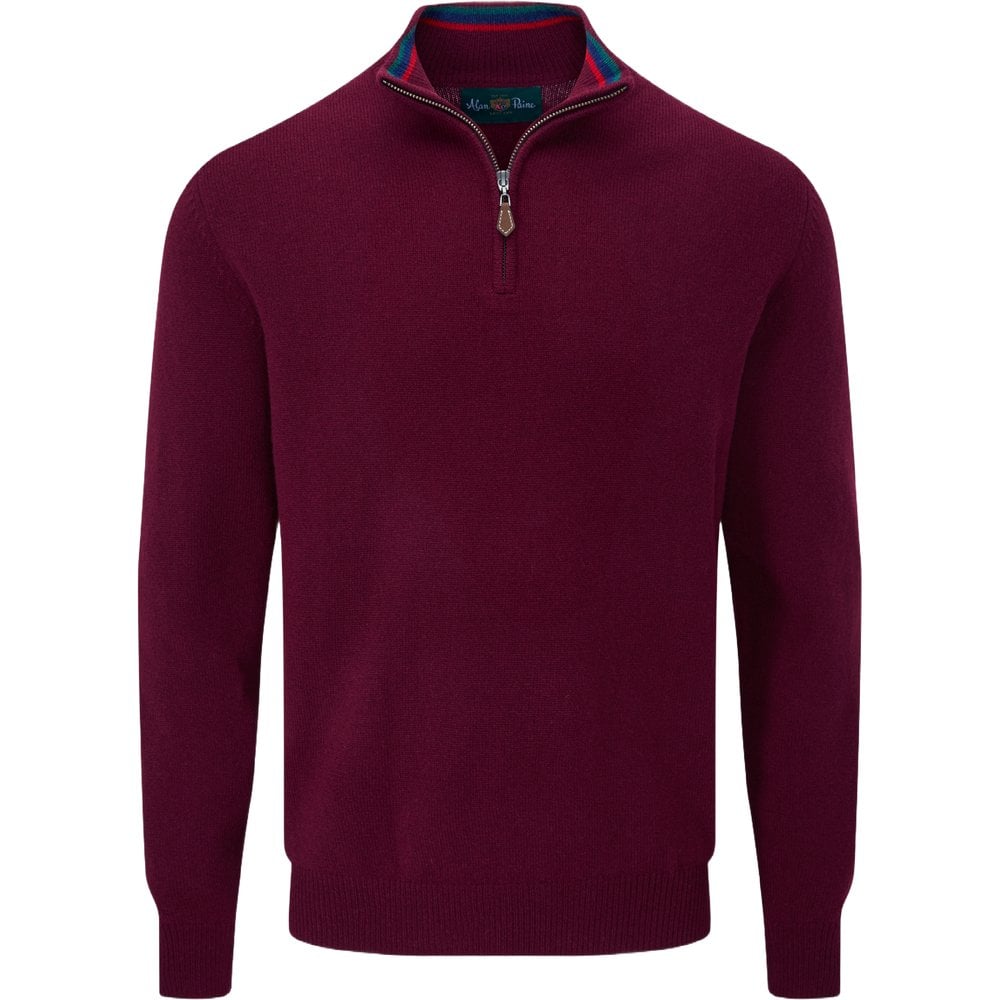 M's Streetly 1/2 Zip Mock Neck Bordeaux
