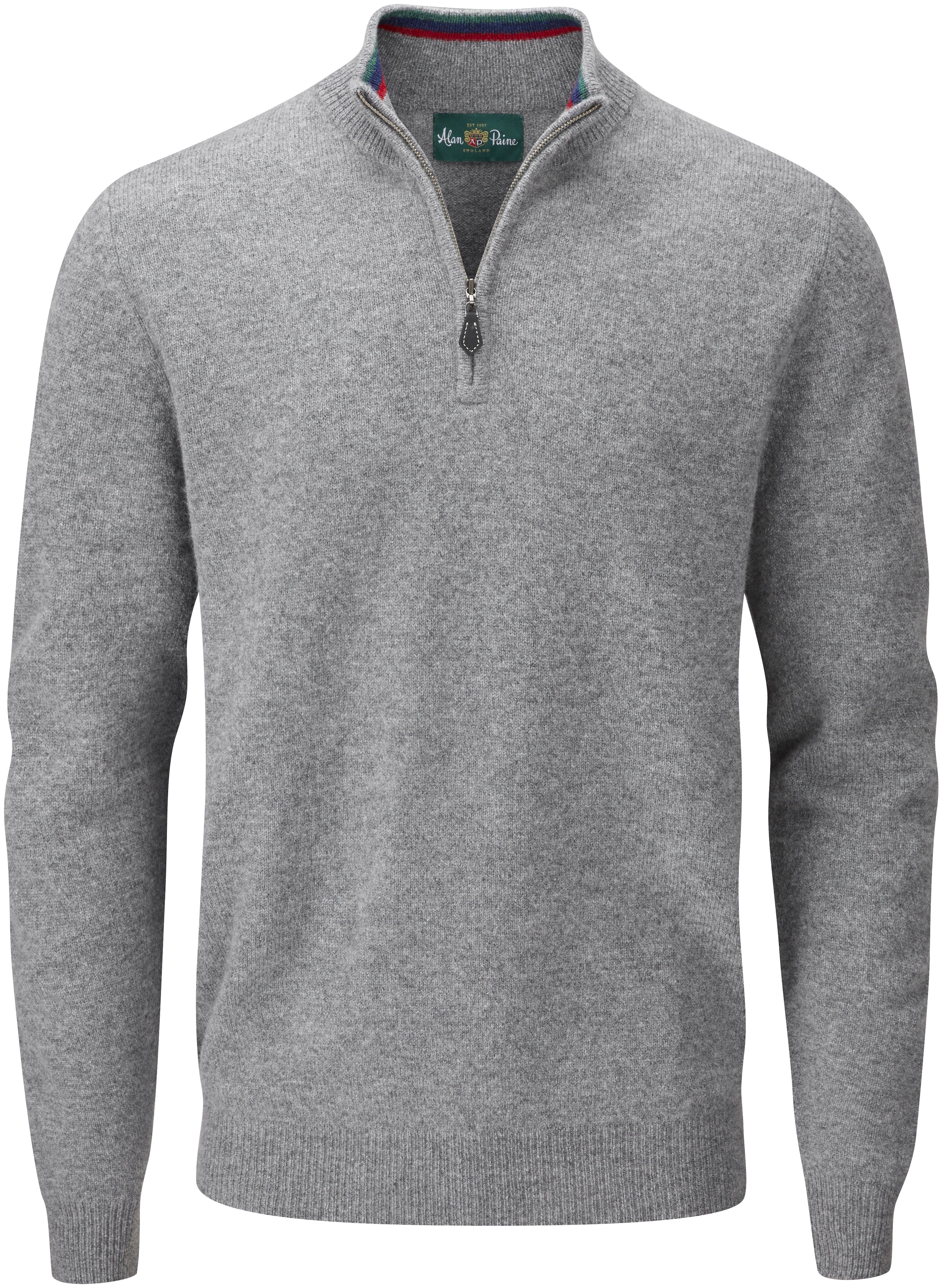 M's Streetly 1/2 Zip Mock Neck Grey Mix