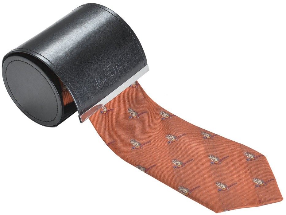 Ripon Silk Tie Flying Pheasant Rust