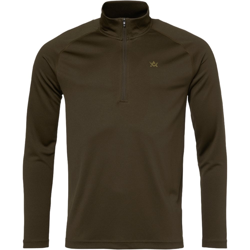 Cooldry Ms Half-Zip Top Solid Brown