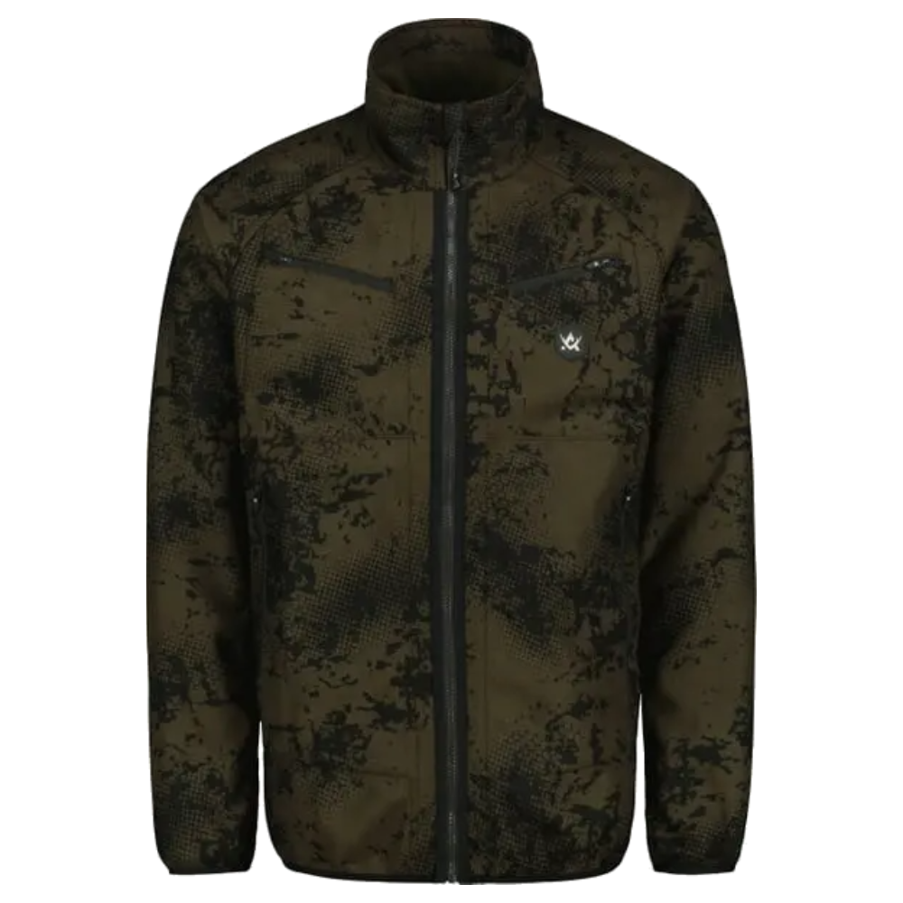 Herre Buzzard Vendbar Windblocker Fleecejakke Brown Blur/Night Green