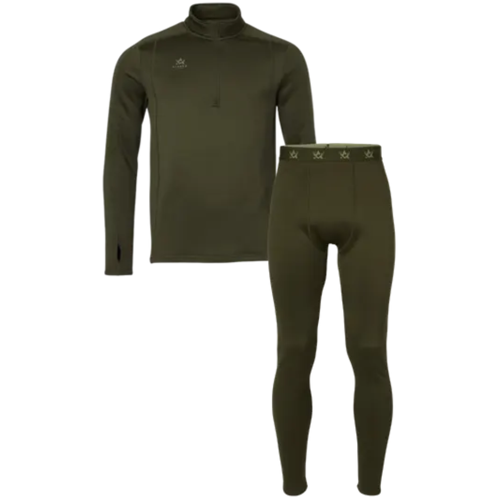 Herre ThermoDry Mellomlag Fleece-sett Night Green