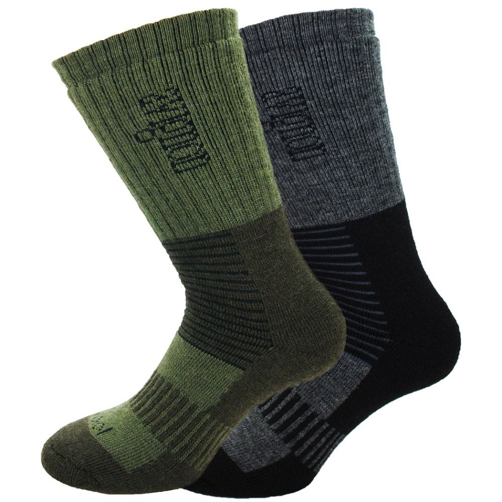 2-Pack Merinoull Mid Grey/Green