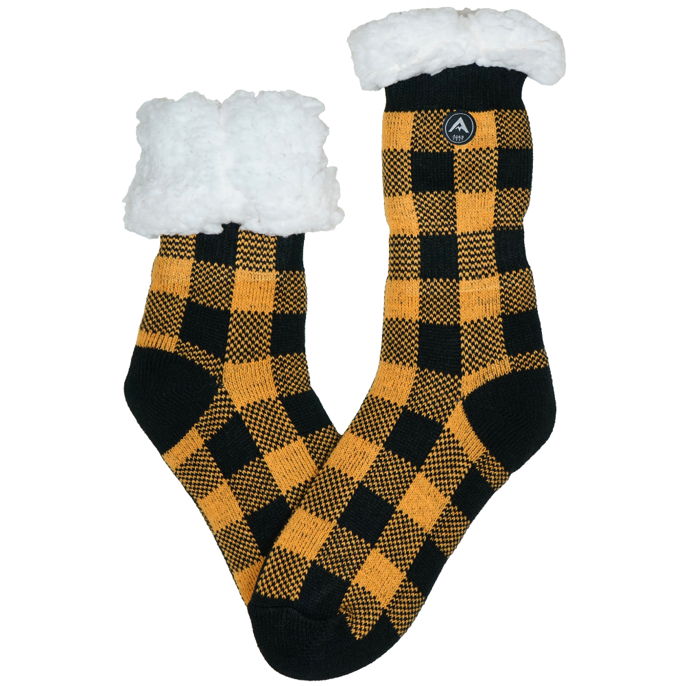 Dam Heat Max Sock Checked Yellow