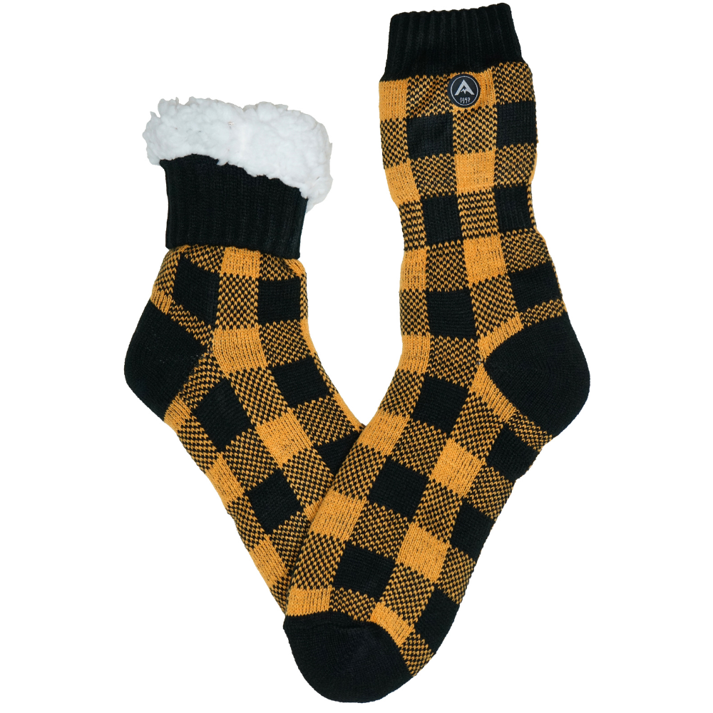 Herr Heat Max Sock Checked Yellow Multicolour