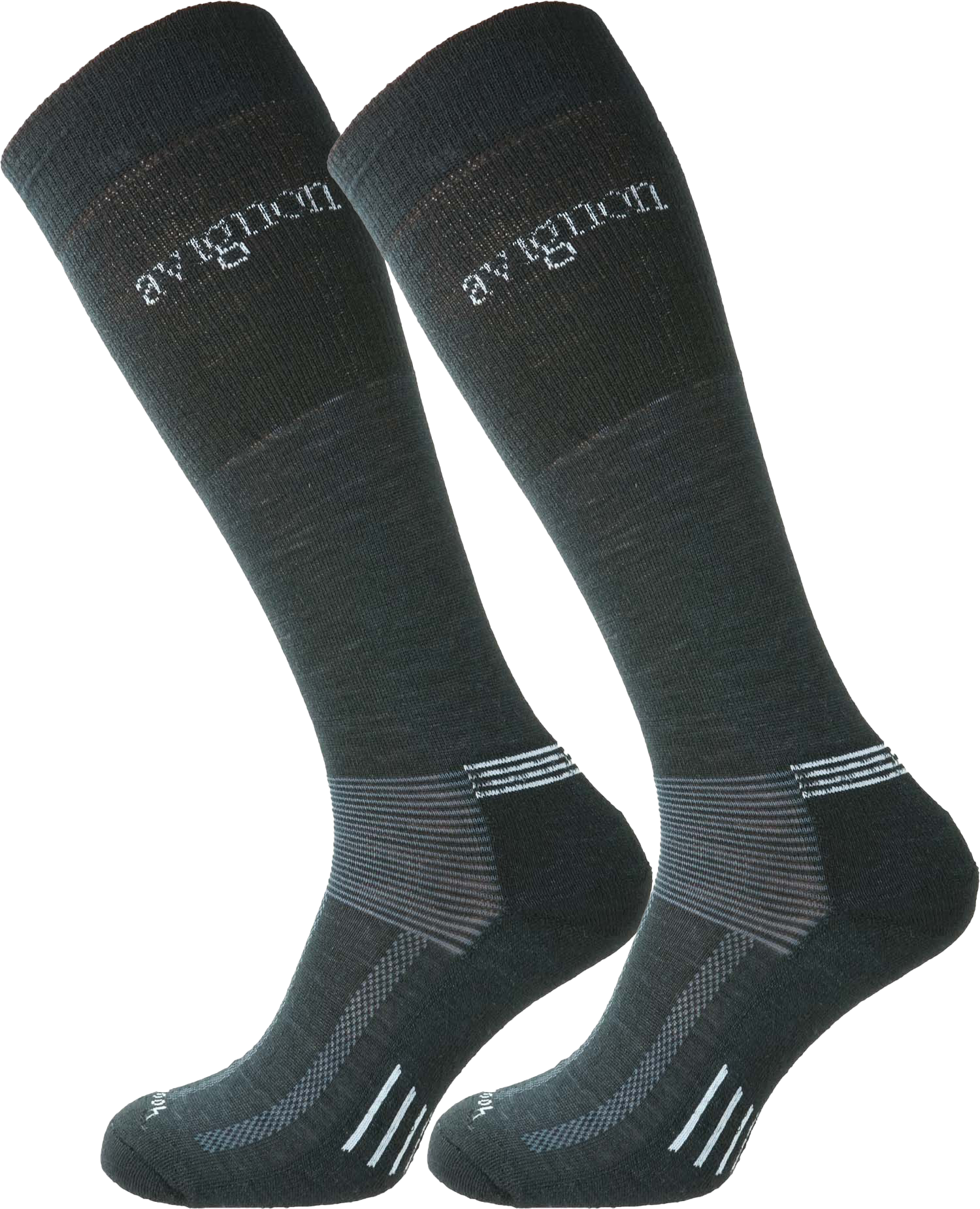 Terry Merinoull Strømper 2-pack Svart (36/39 or 45/48)