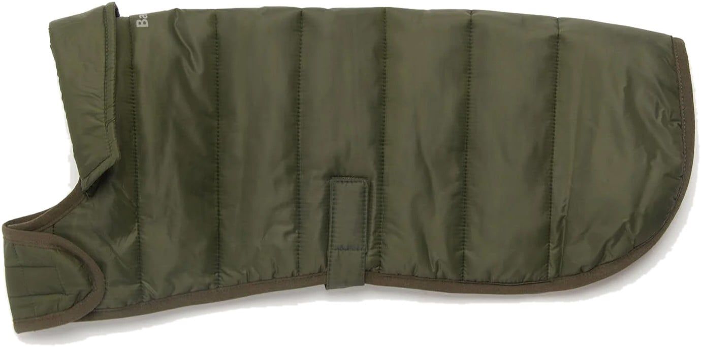 Baffle Quilt Dog Coat Olive