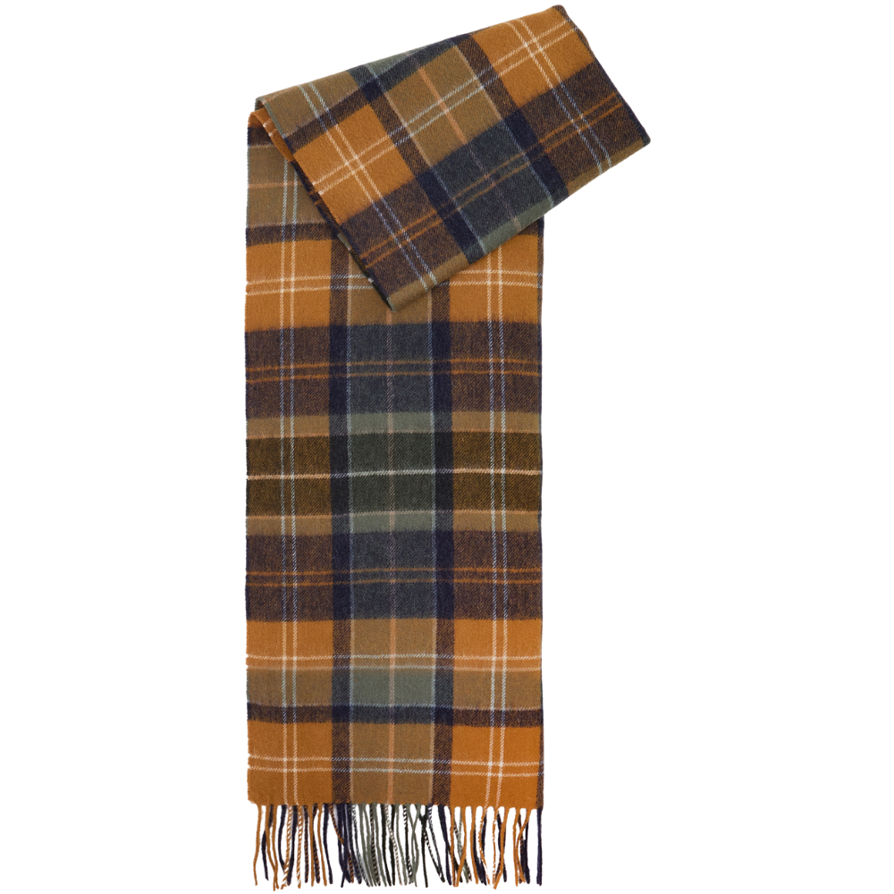 Brack Patchwork Tartan Scarf Forest/Bronze Brown