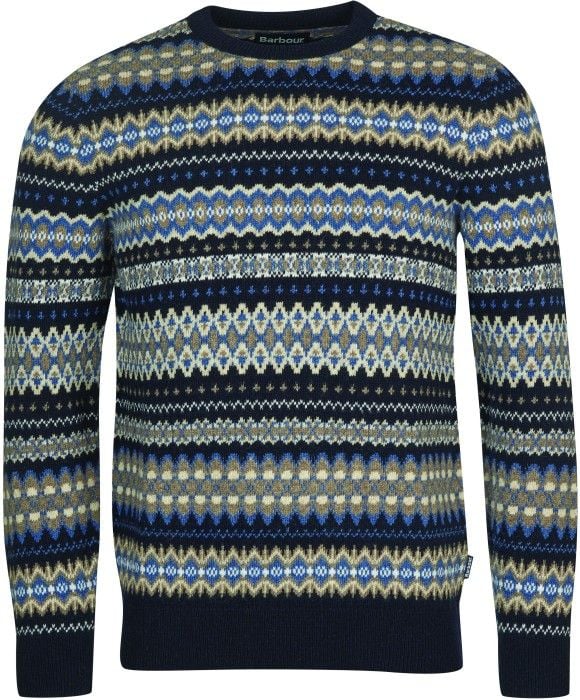 M's Case Fair Isle Crew Neck Midnight