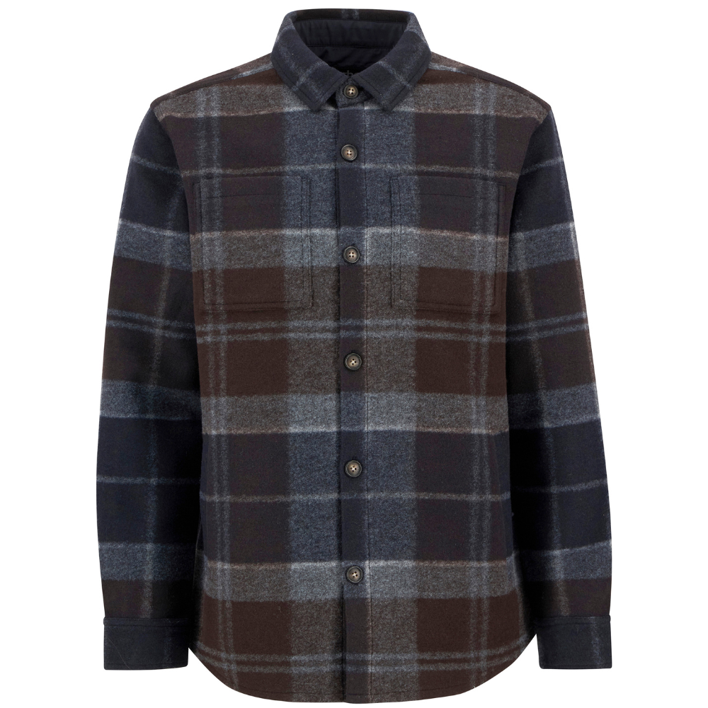M's Chapter Tailored Check Overshirt Midnight Oak Tartan