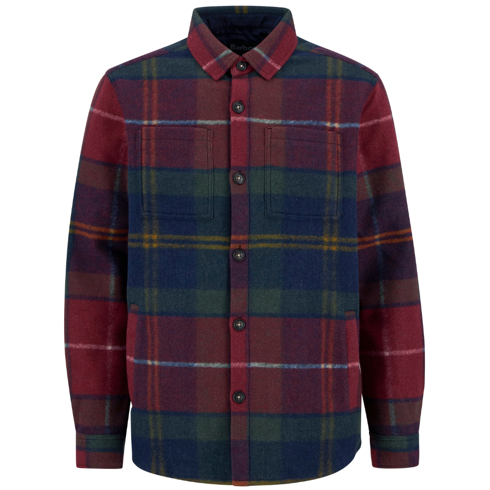 M's Chapter Tailored Check Overshirt Winterberry Tartan