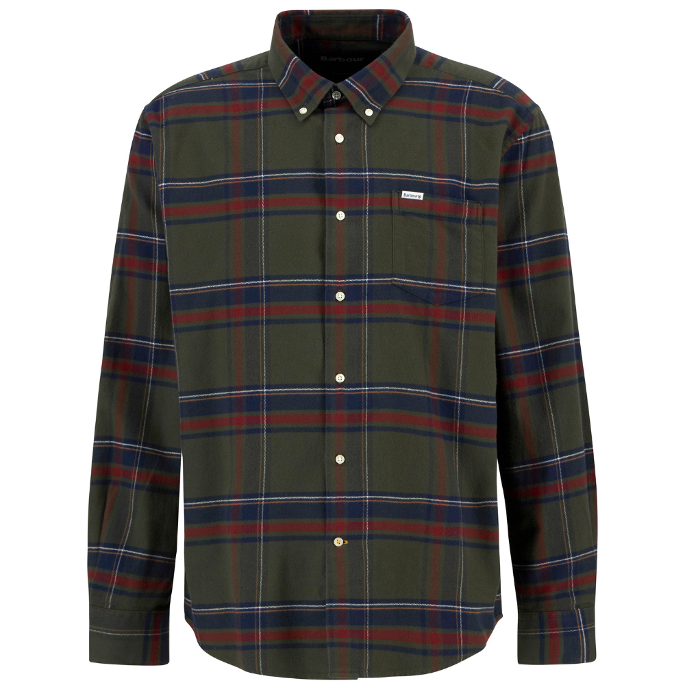 M's Dogwood Regular Checked Shirt Olive