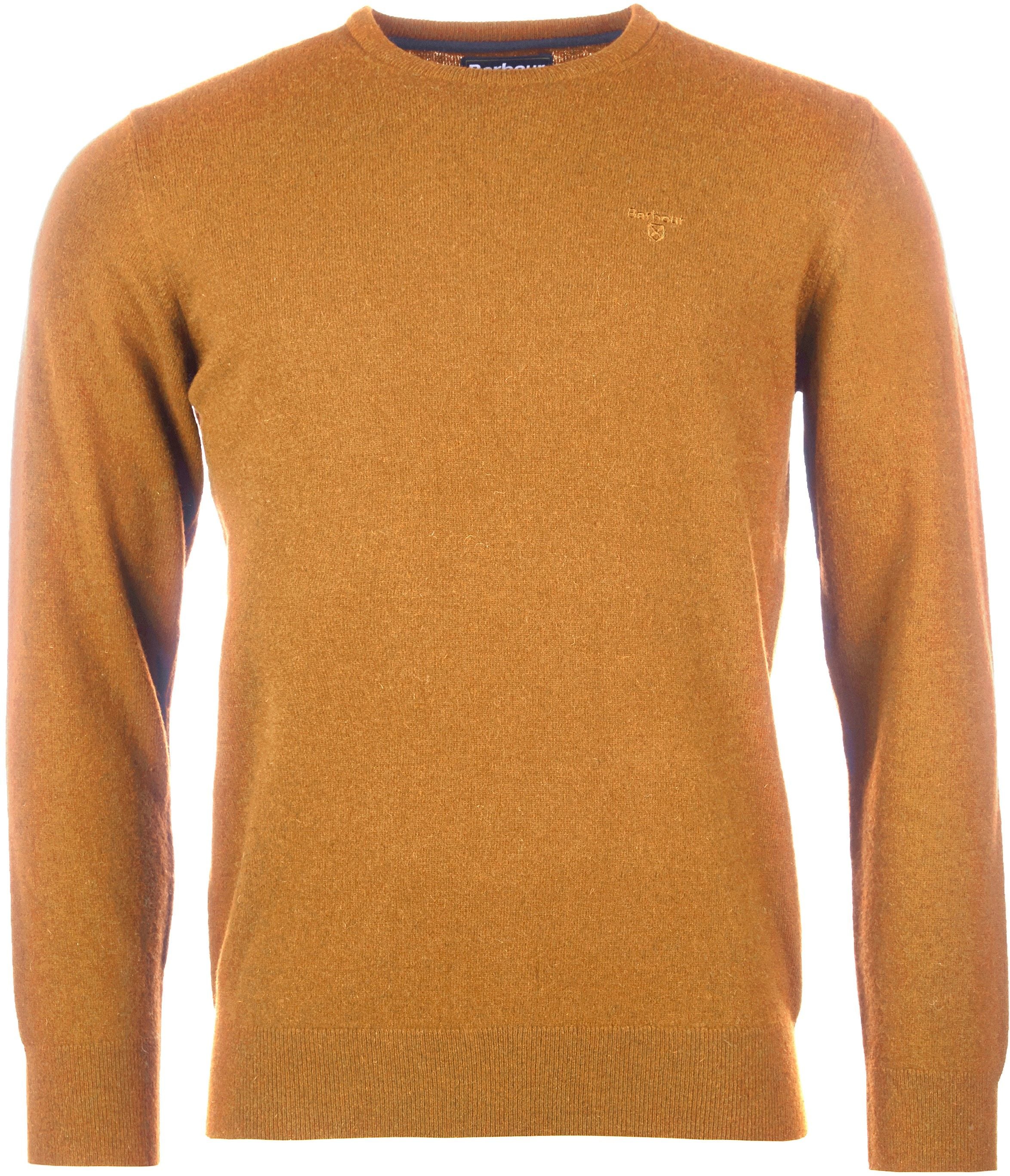 M's Essential Lambswool Crew Neck Neck Dark Copper