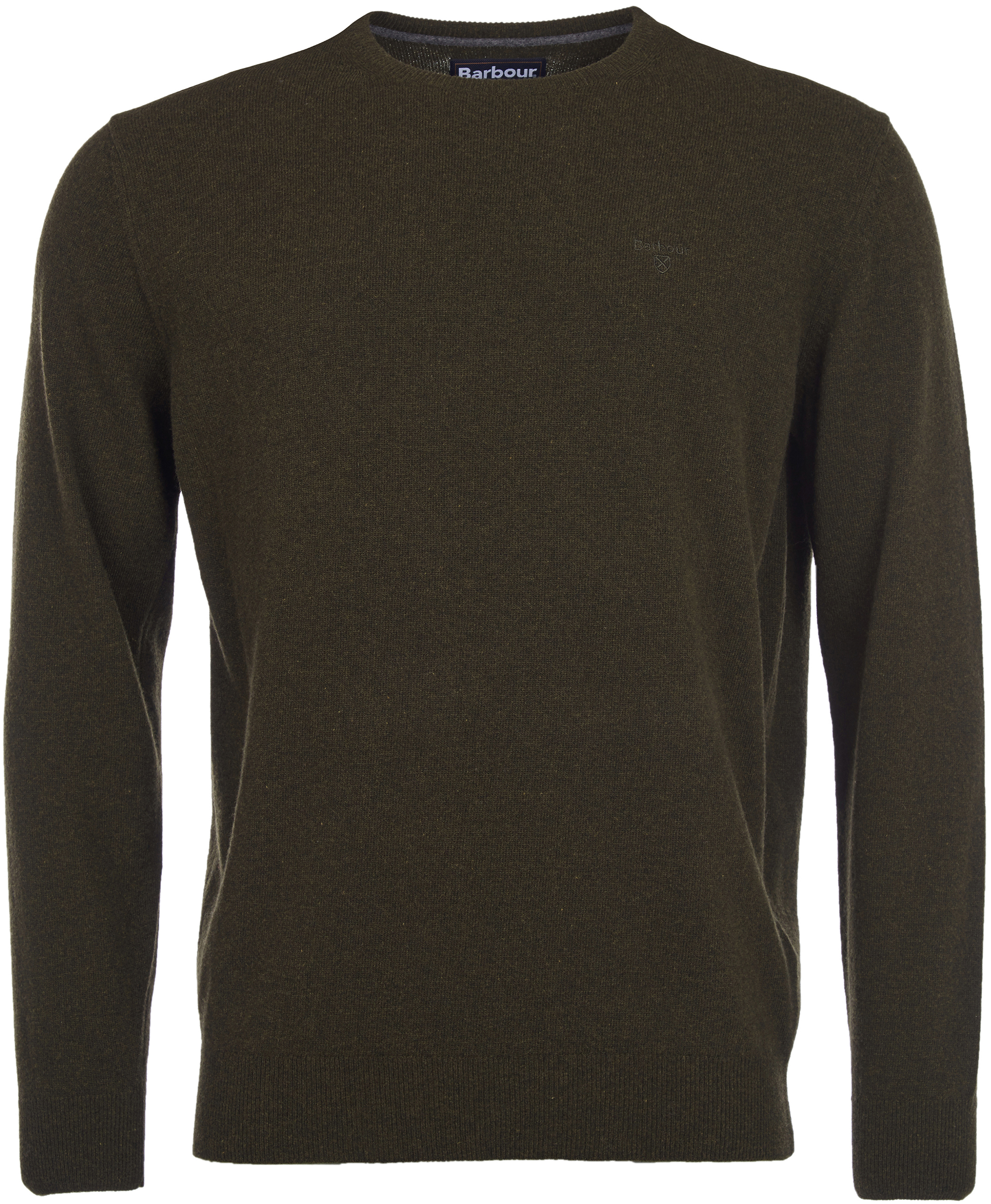 M's Essential Lambswool Crew Neck Neck Seaweed
