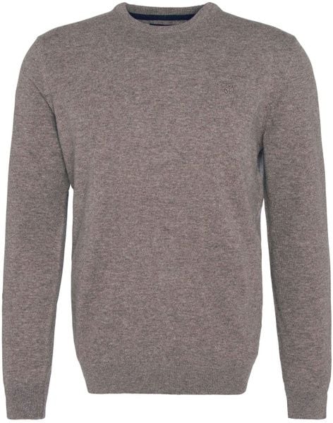 M's Essential Lambwool Crew Neck Dark Stone