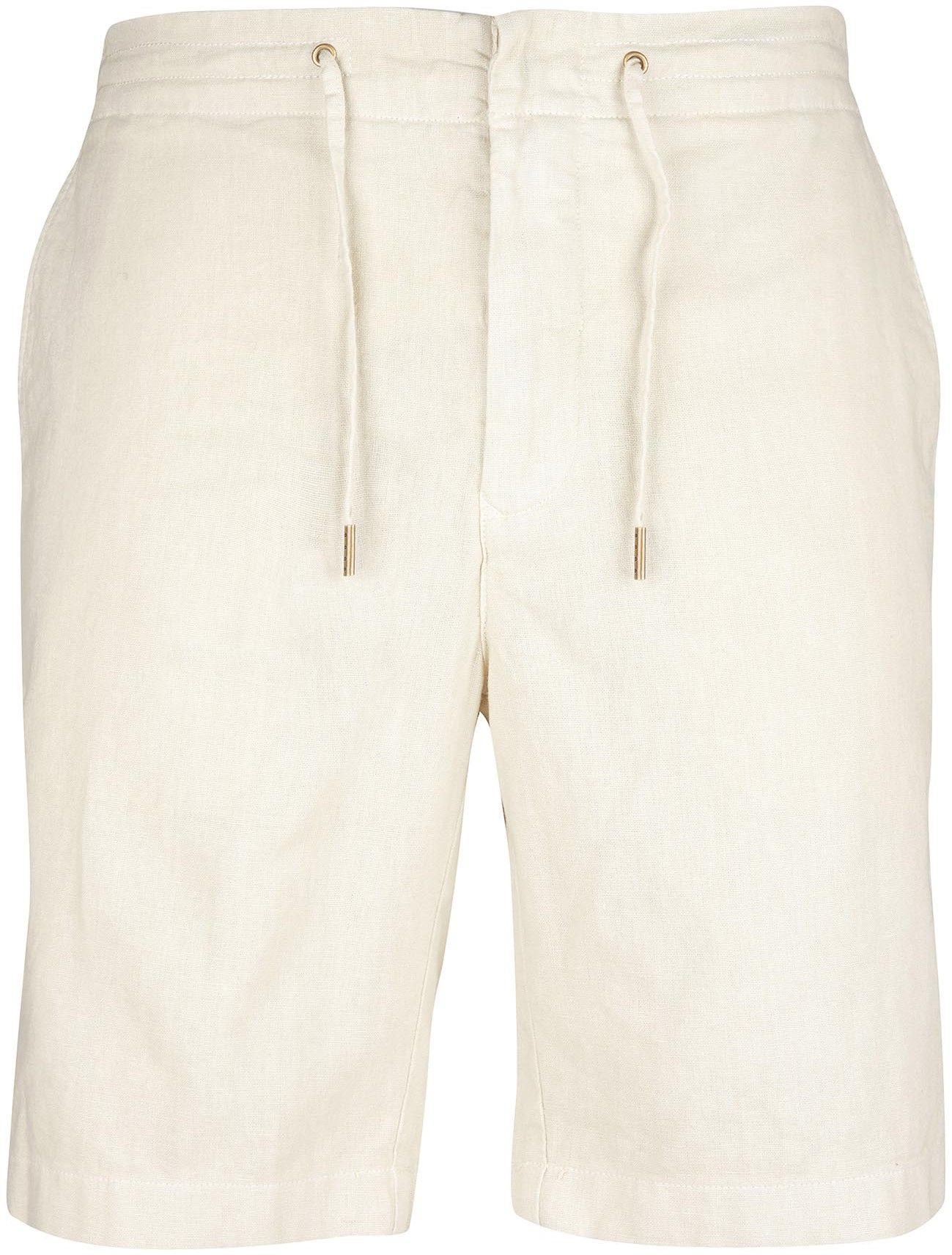 M's Linen Cotton Mix Shorts Light Stone