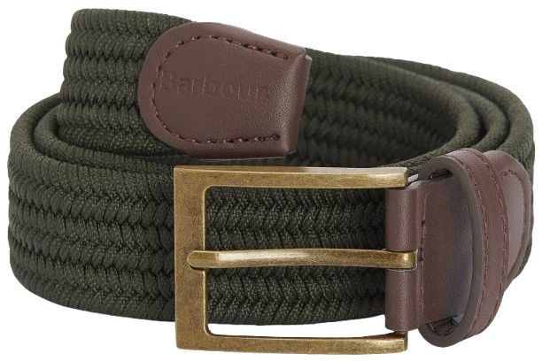 M's Nevis Stretch Webbing Belt Dark Olive