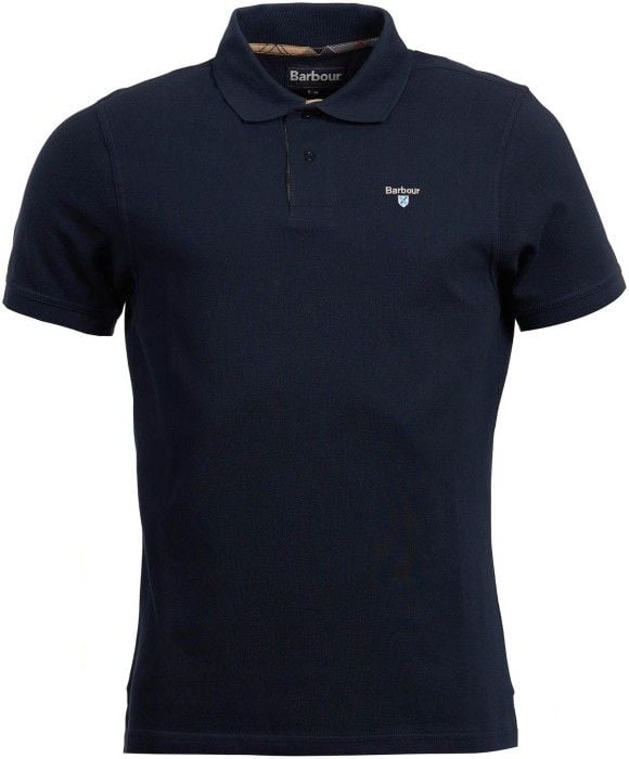 M's Tartan Pique Polo New Navy