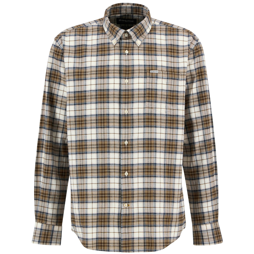 M's Telfield Regular Checked Shirt Stone