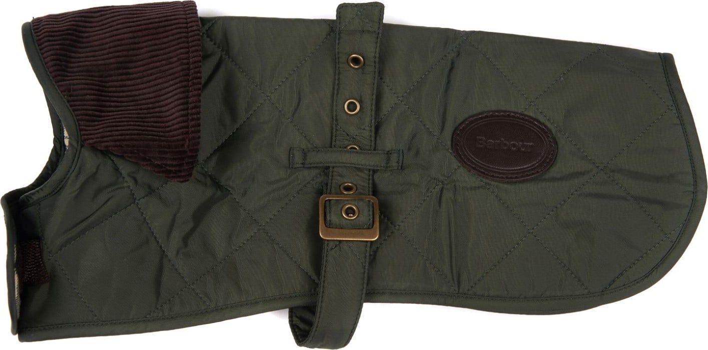 Quilted Dog Coat Olive