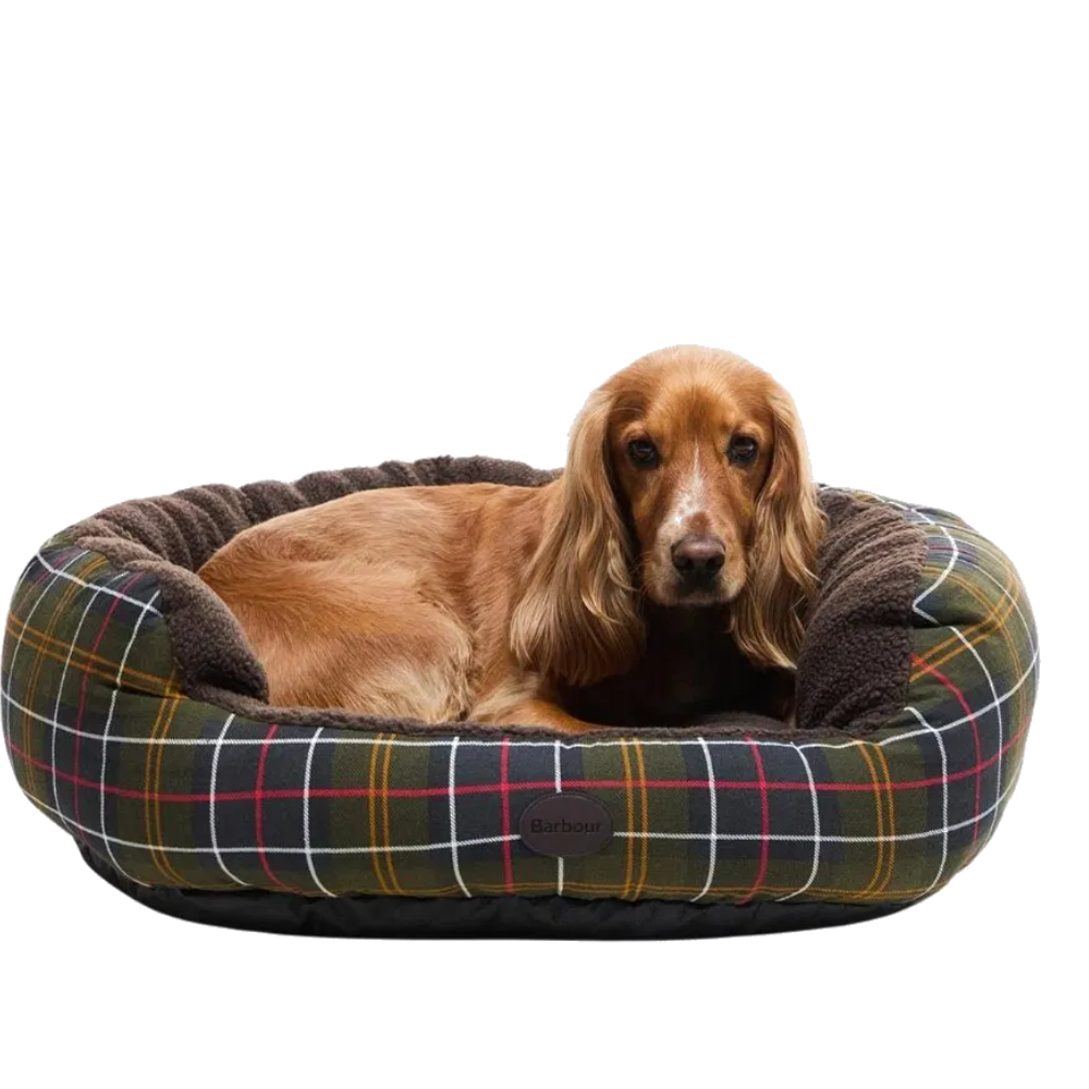 Round Dog Bed 30'' Classic Tartan